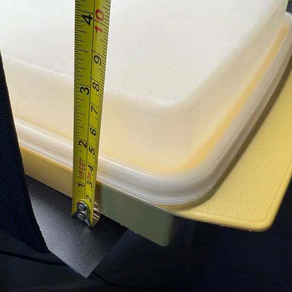 Vintage Tupperware Deviled Egg Carrier With Lid & 2 Inserts Yellow & White - Picture 10 of 10